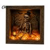 Festive Party Supplies Halloween Lighted Frame Ornaments, Light Up Shadow Box, Warm Cute Decor Atmosphere LED Lights for Home Living Room Bedroom