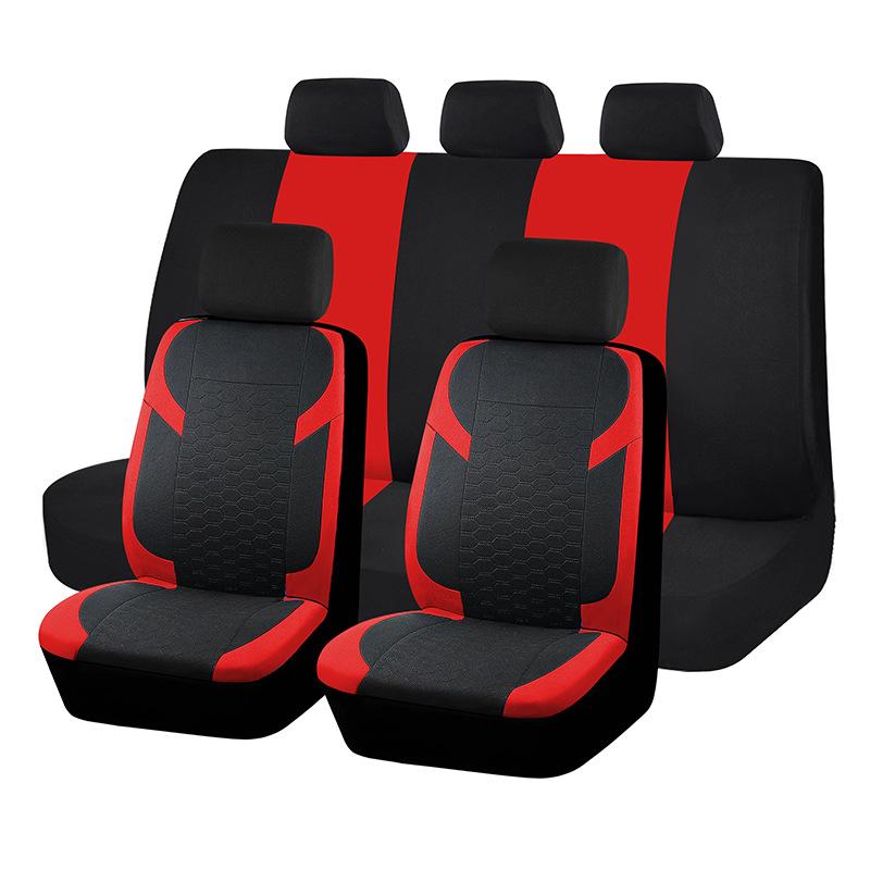 5 Seats Air Mesh Car Seat Covers Full Set Breathable Sporty Rear Bench Universal Fit for 95% Automotive SUV Truck Sedan Interior