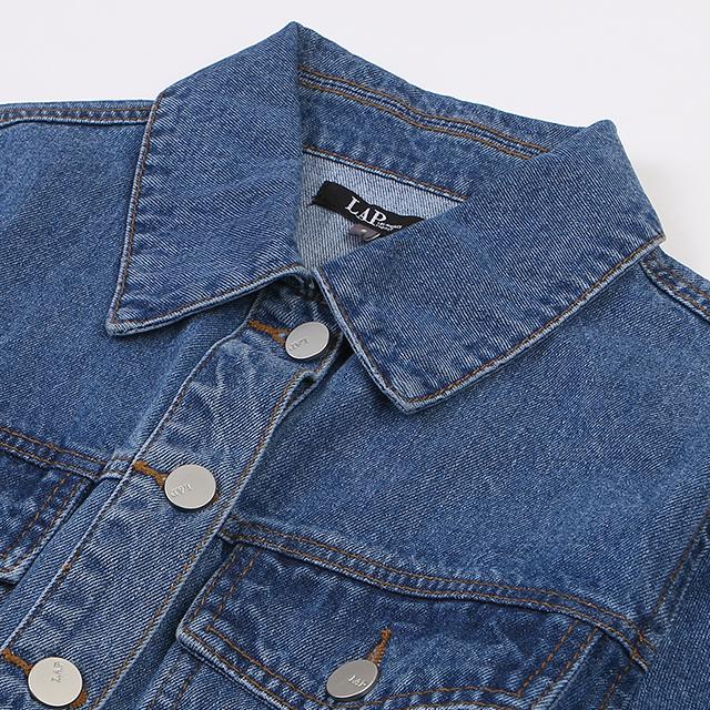 LAP Kurzarm Hemdkleid Mini Denim Kleid Ar2Do460
