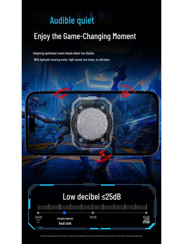 TH10 Digital Display Wireless Magnetic Semiconductor Phone Cooler