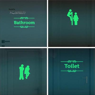 Home Decor Funny Cartoon Luminous Bathroom Toilet Stickers DIY Home Decor Wall Decoration
