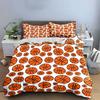 Cartoon Basketball Pattern 3Pcs Bedding Set Soft Microfiber Bed Sheet Pillowcase Set For Sports Fans Boys Bedroom Decor