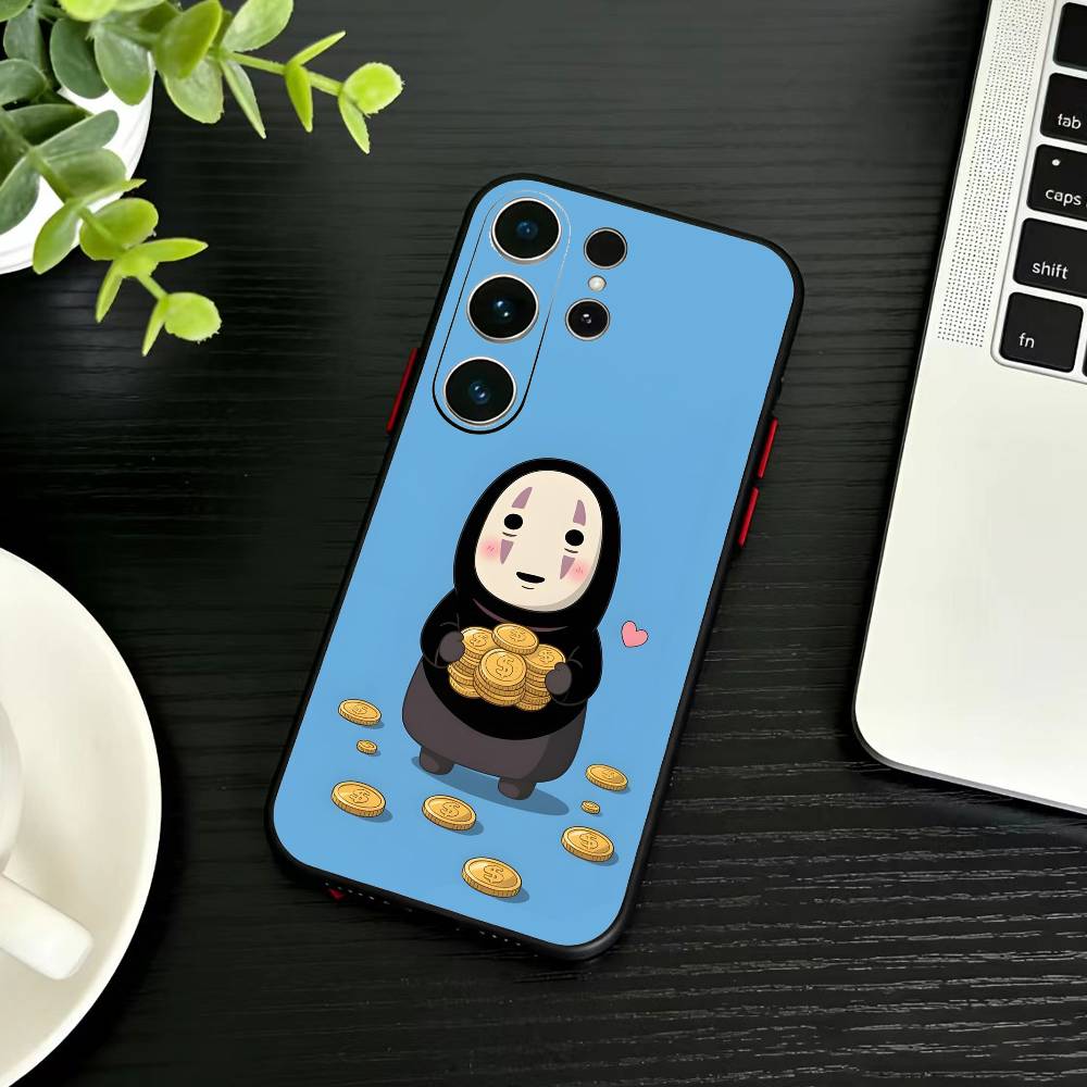 

Cartoon K-Kaonashi-ES Phone Case For Samsung S26,S25,S24,S23,S22,S21,S20,S30,Ultra,Plus,Fe,Note,5G Black Cover Samsung S24fe