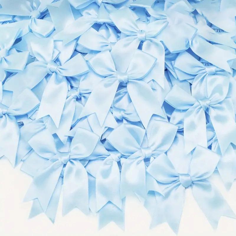 30Pcs Ribbon Bow Pink White Gift Tie Bow Applique Wedding Decoration Bow Patch DIY Decoration