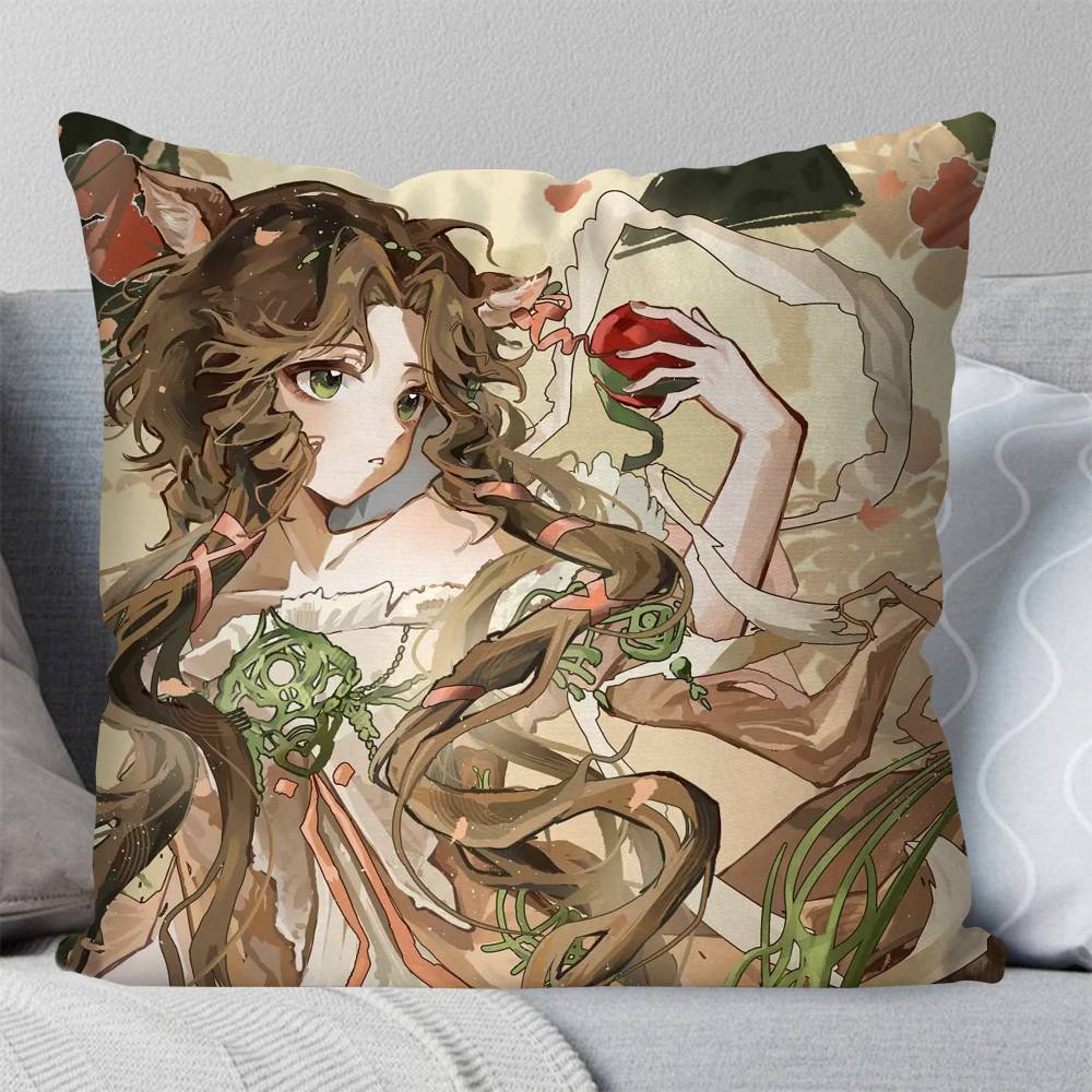 Jessica Anime RReverse Pillow Case Fashion Square Pillowcase Bedroom Sofa Room Ins Decoration Leisure