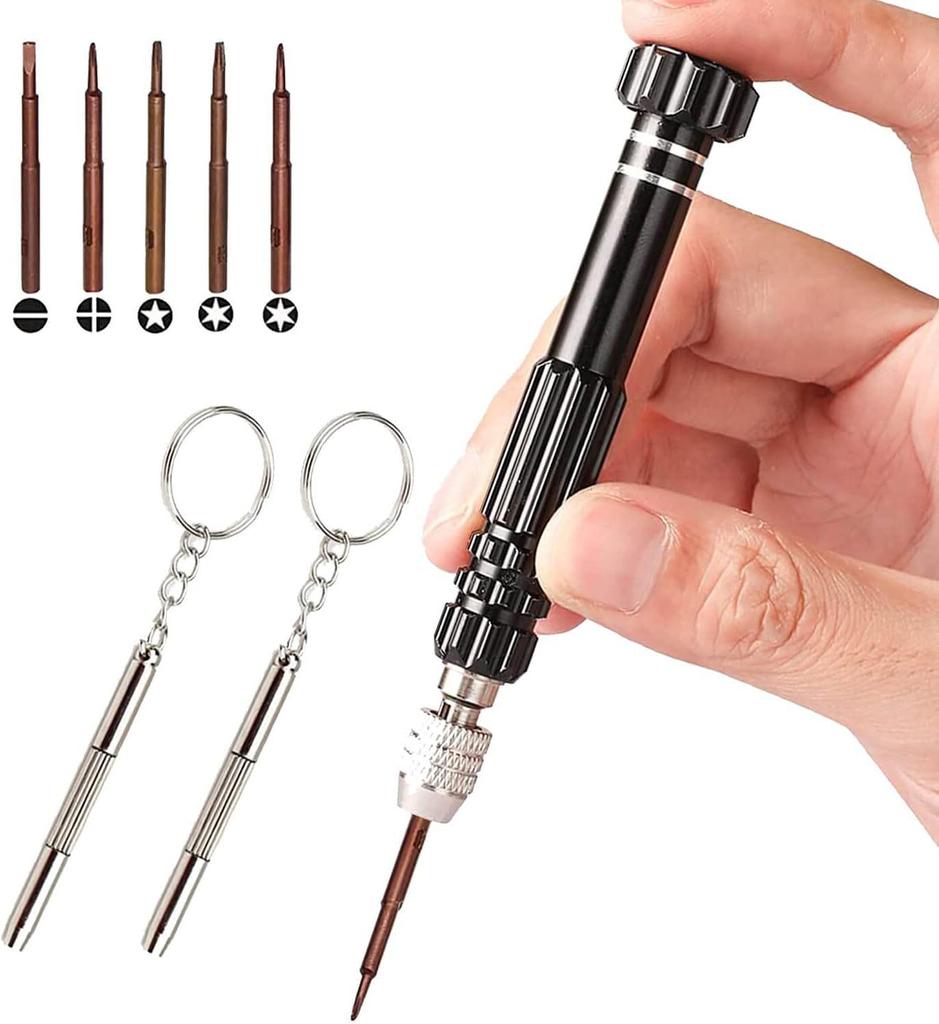 Precision Aluminum 5-in-1 Screwdriver Set for Watch Repair