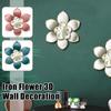Modern Wrought Iron Flower Wall Decoration Pendant Livingroom Background Wall Hanging Ornaments Hotel Porch Wall Art Crafts