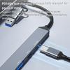 6 In 1 Portable Multi Port Type USB C HUB Adapter USB + Type-C To PD100W + USB3.0/2.0 + SD/TF HUB Docking Station