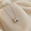 Elegant Light Luxury Zircon Necklace for Women - Gold-Plated, Simple Clavicle Chain