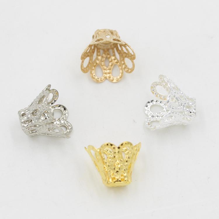 Electroplated Flower Caps: High-Quality DIY Jewelry Beading Materials for Wine Glass Decoration, Available in Various Colors