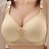 Jacquard Plus Size Text Bra, Non-magnetic, No Steel Ring, Side Retraction, Accessory Breast, Top Support, Beautiful Back, Mother's Underwear