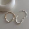 Irregular Liquid Metal Girl Gift Copper Women Bracelet Korean Style Jewelry Pearls Bracelet Party Jewelry Accessories Baroque