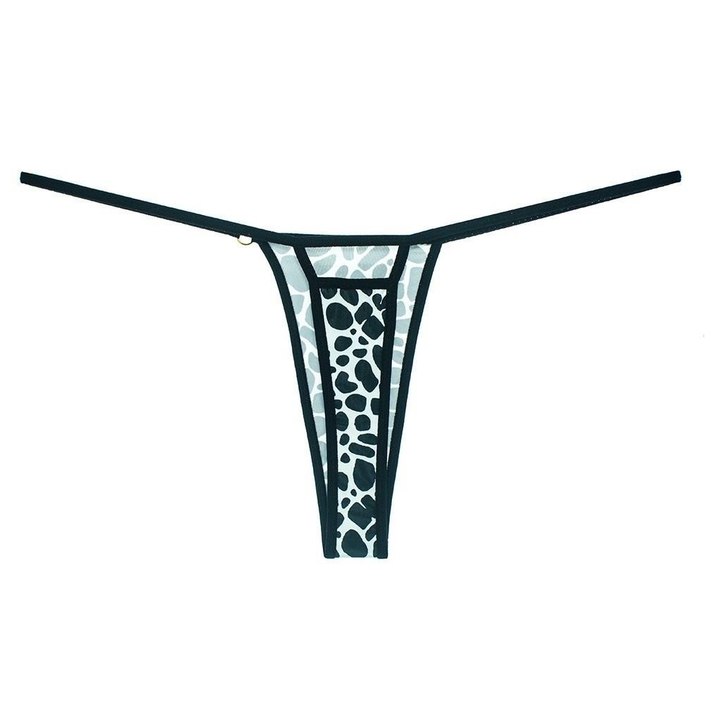 Dots Women Thongs Seamless Leopard Panties Breathable Striped Print Briefs Fitness Wear