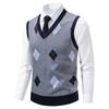 Men S Fleece Lined Loose Fit Pullover Knit Sleeveless Vest