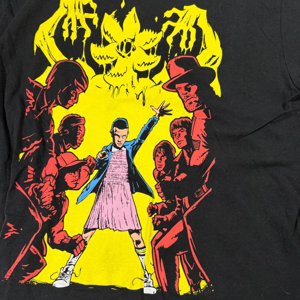 Stranger Things T Shirt Mens XL Black Graphic Loot Crate Vintage Retro Tee