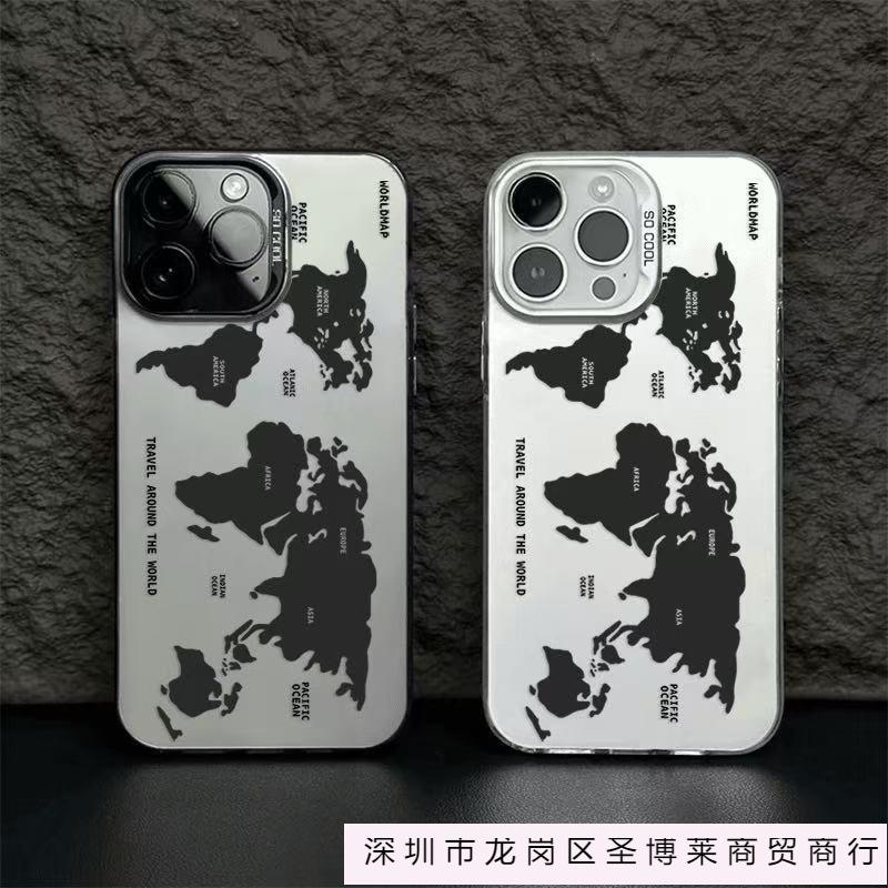 The New Map Is Suitable for Iphone17 Mobile Phone Case 11 Apple 16promax/15 Foreign Trade 14pro13 Europe and America 12
