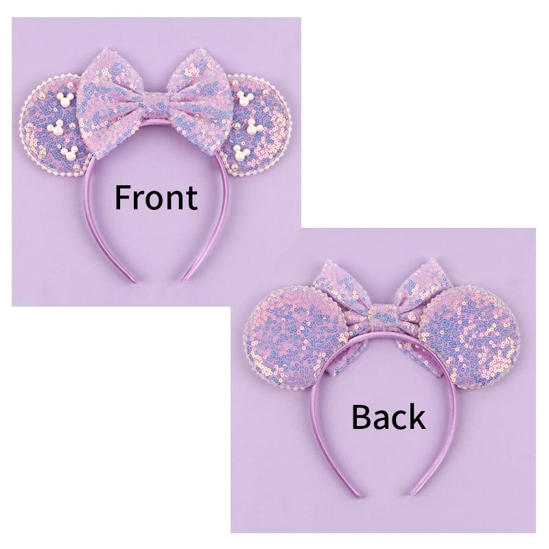 Ny Trendig Musöron Hårband Mickey 3.3" Sammet För Flickor Mjuk Rosett Hårband Halloween Festival Fest Resa DIY Håraccessoarer