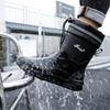 Rain Shoes Men's Medium Tube Non-slip Fishing Rain Boots Waterproof Shoes Velvet Warm Kitchen Bundle Rubber Shoes Car Wash Overshoes