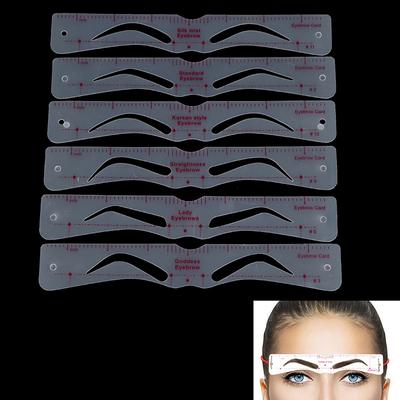 Šablóna na úpravu obočia 12 Styles Makeup Tools Thrush Card Sada na úpravu obočia