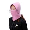 Protection Skullies Scarf Fleece Mask Outdoor Beanies Hat Women Winter Cap Pullover Cap Hooded Hat