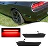 2PCS Smoked Lens Red LED Rear Bumper Side Marker Lights Lamps Replacement Kit for 2008-2014 Dodge Challenger & 2011-2014 Dodge Charger