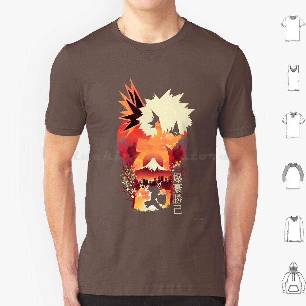 Bakugou Sunset T Shirt Big Size 100 Cotton Anime Manga Artistic Sunset Kawaii Japan Japanese Inspiration Home Hero Titan Tv