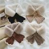 Comfortable Faux Rabbit Hair Winter Scarf Thick Soft Knit Scarf Windproof Silky Neck Guard Scarves Outdoor Neckwear