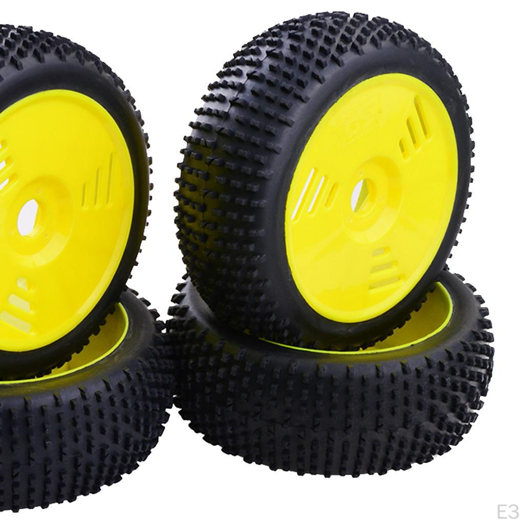 17 Wheel Rim & Rubber Tires 1/8 RC Car Buggy Tyre - 4 Pieces