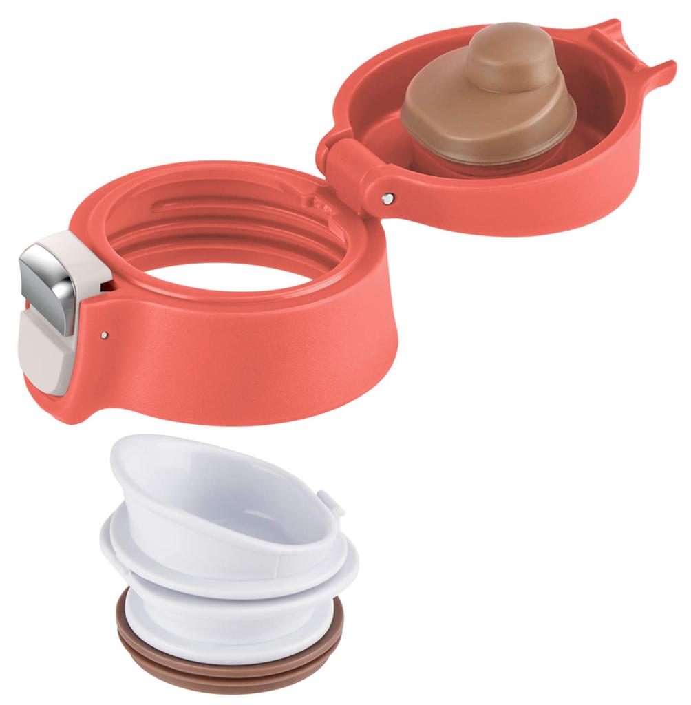 T-fal Rouge N21508 480ml Stainless Steel Water Bottle with One-Push Opening and Slide Lock