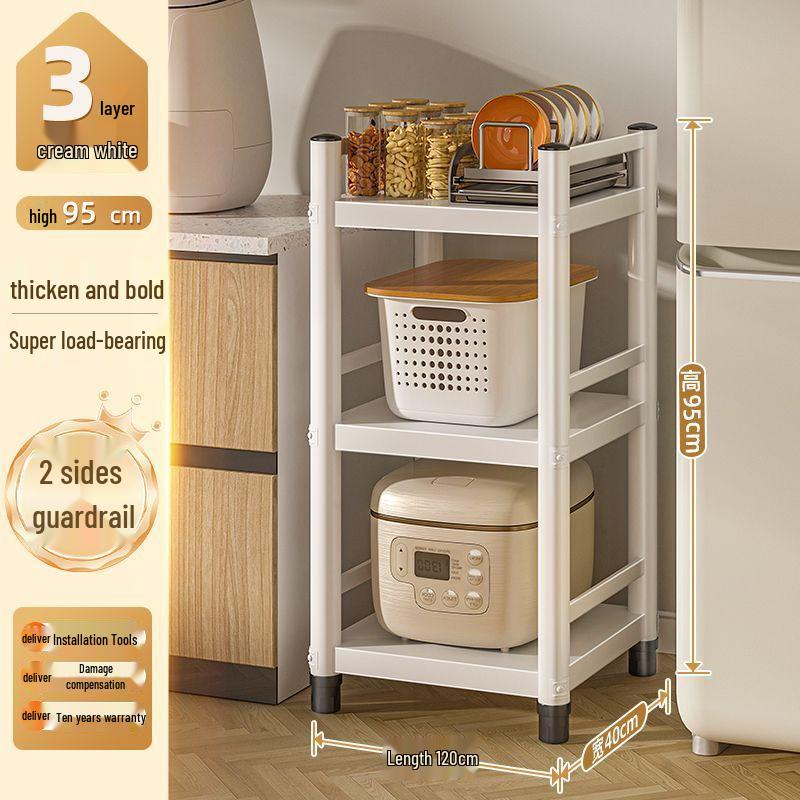 Jmo Multi-layer Microwave Oven Floor-standing Storage Rack with Gap Shelves