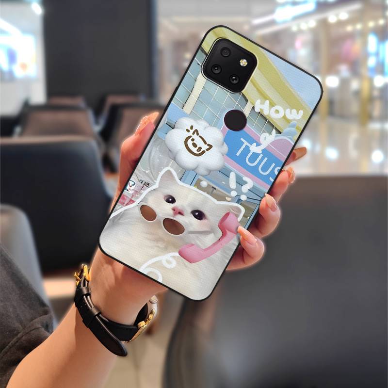 Anti-dust Silicone Phone Case For TCL T-Mobile Revvl 5G Cartoon Couple Full Wrap Dirt-resistant Anti-knock TPU Durable