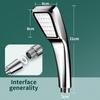 Silver Shower Head High Pressure Water Output Universal Adaptation Pressurized Hand Shower Nozzle Water Bathroom Accessories