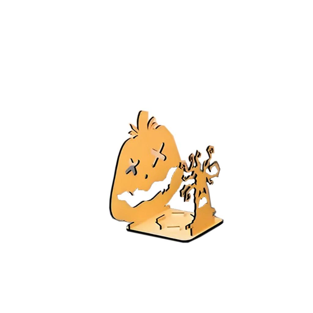 Halloween Candlestick Ornament Wooden Candle Horror Party Decoration