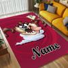 Custom Name Nightmare Cat Living Room Non-Slip Area Rug Soft Carpet for Bedroom Kids Playroom Sofa Office Home Decor Doormat