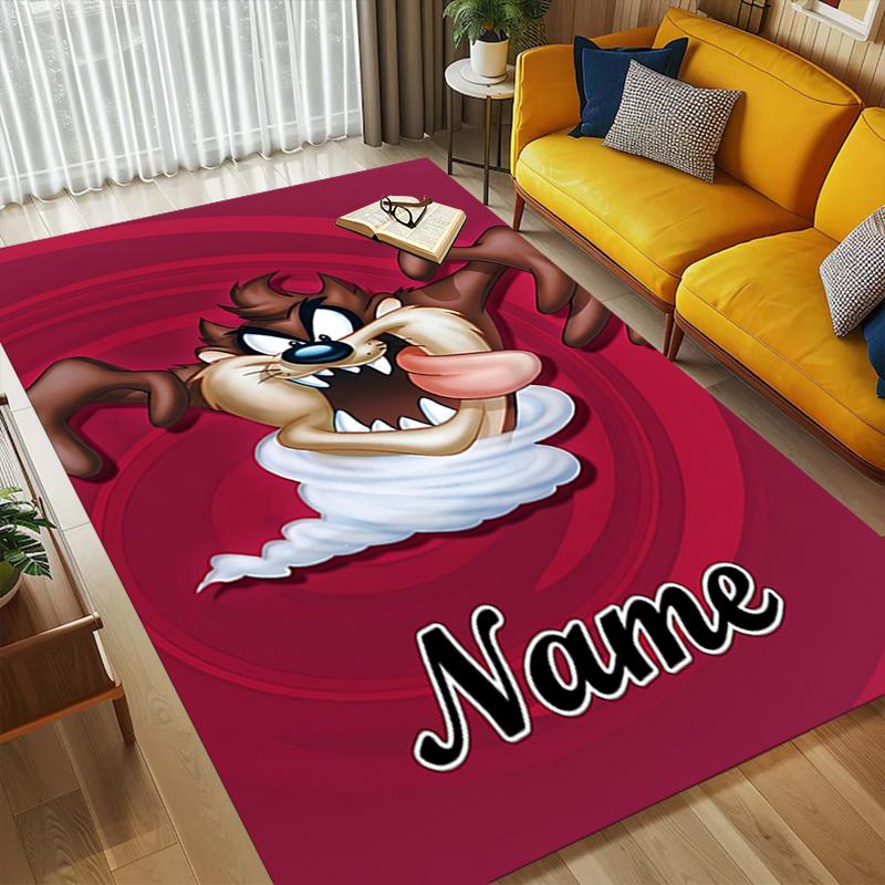 Custom Name Nightmare Cat Living Room Non-Slip Area Rug Soft Carpet for Bedroom Kids Playroom Sofa Office Home Decor Doormat