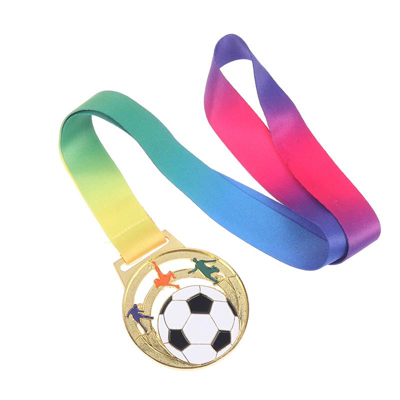 Winner Medal Kickball Medals Award With Neck Ribbon For Winner Reward Sports Metals Football Basketball Volleyball Prizes