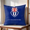 Chile Uuniversity Logo Cushion Cover Organic Linen Square Pillow Case Durable Nonallergenic And Kind To Skin