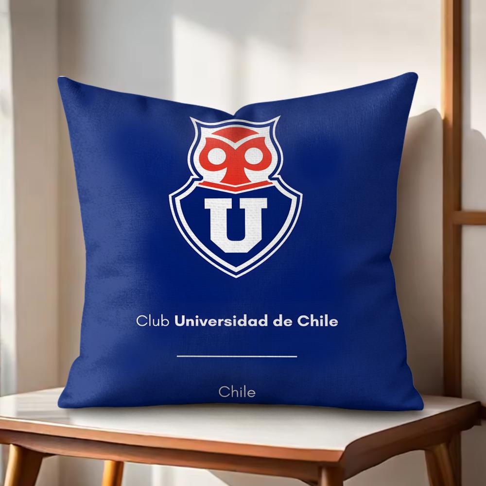 Chile Uuniversity Logo Cushion Cover Organic Linen Square Pillow Case Durable Nonallergenic And Kind To Skin