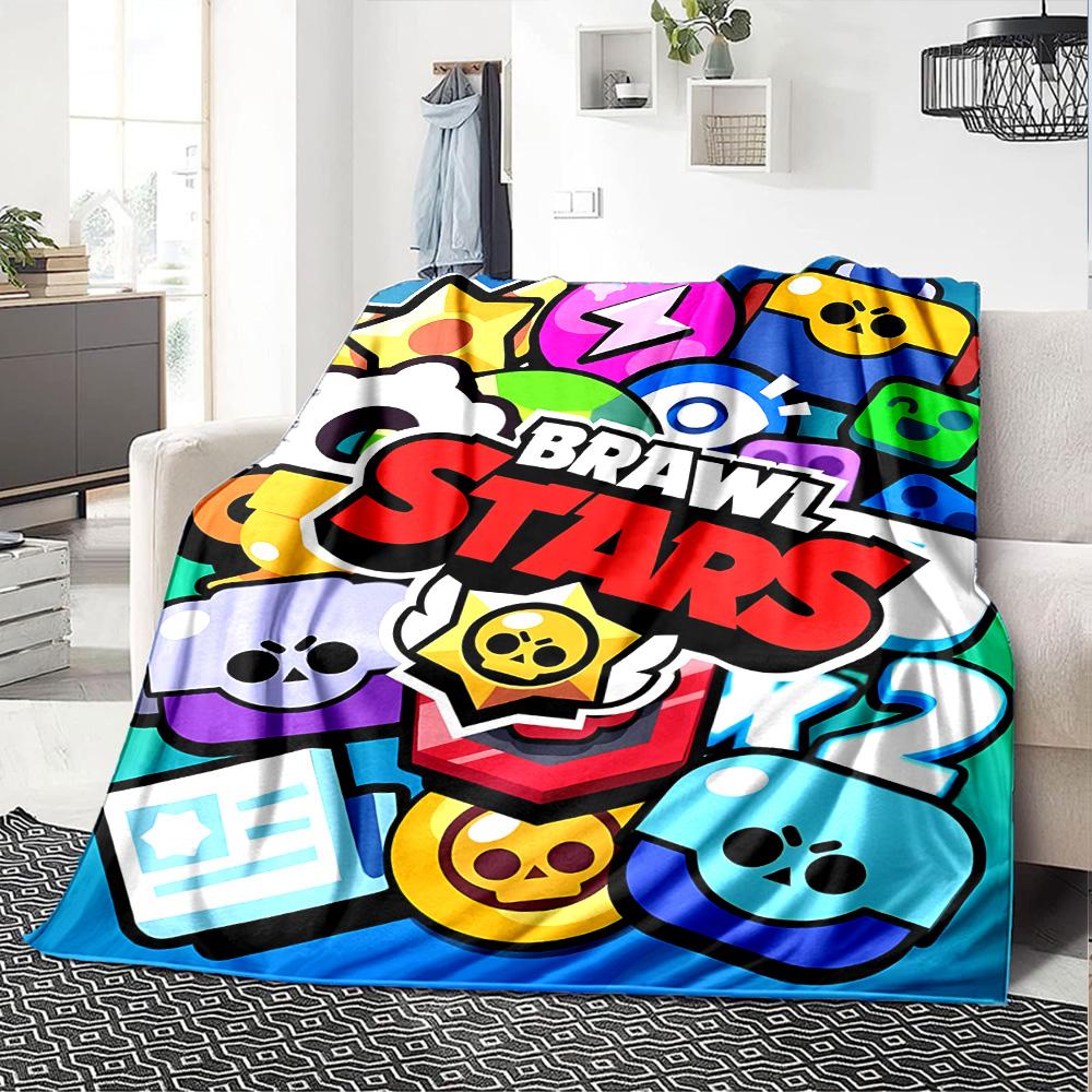 Brawl Stars Blanket Durable Comfort Great for Couch Sofa Bedding for All Occasions Modern Style Ideal Gift for Friends Family Couples Picnic