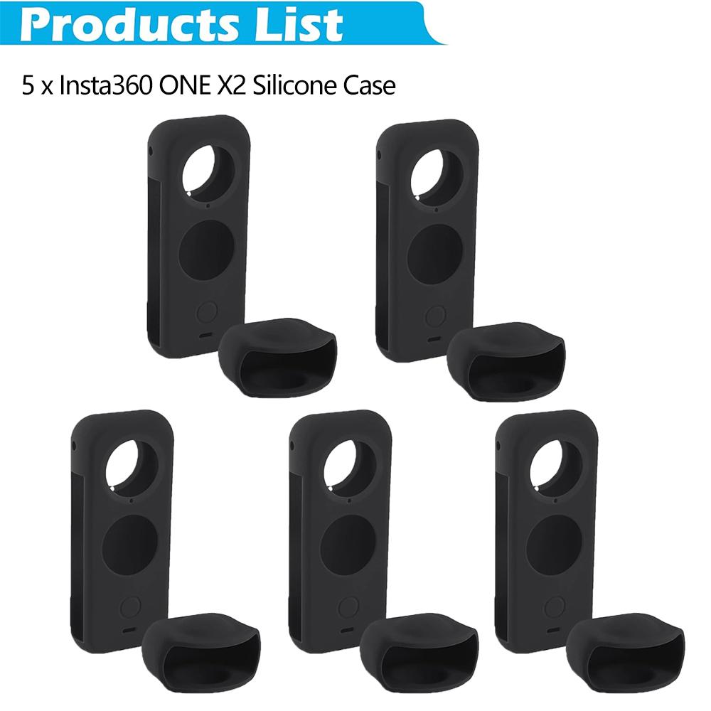 For Insta360 ONE X2 Silicone Protective Case Waterproof Dustproof Dropproof Body Protector Case Lens Protection Case