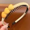 Baby Headband Anti-Slip Toothed Comb Soft 3D Heart Flower Decoration Hair