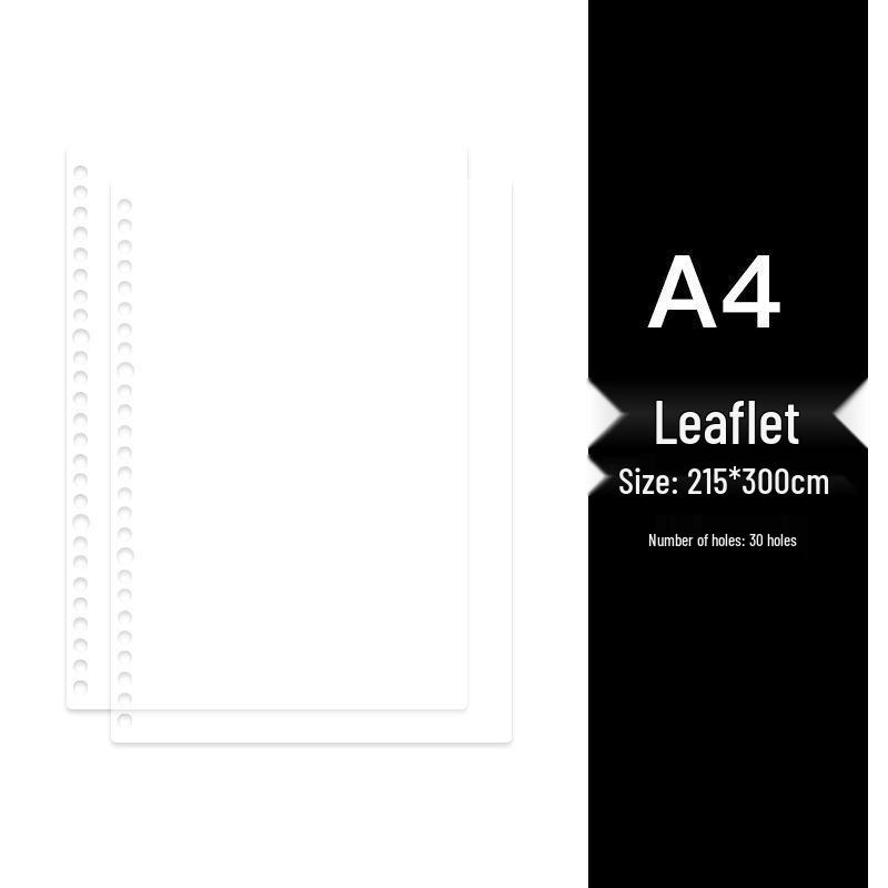 Colored Loose-Leaf Binding Sleeves - A4/B5/A5, 20/26/30 Holes, PP Material
