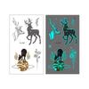 1Sheet Fashion Waterproof Blue Luminous Tattoo Sticker Star Feather Tattoo Sticker Body Art Removable Temporary Tattoos