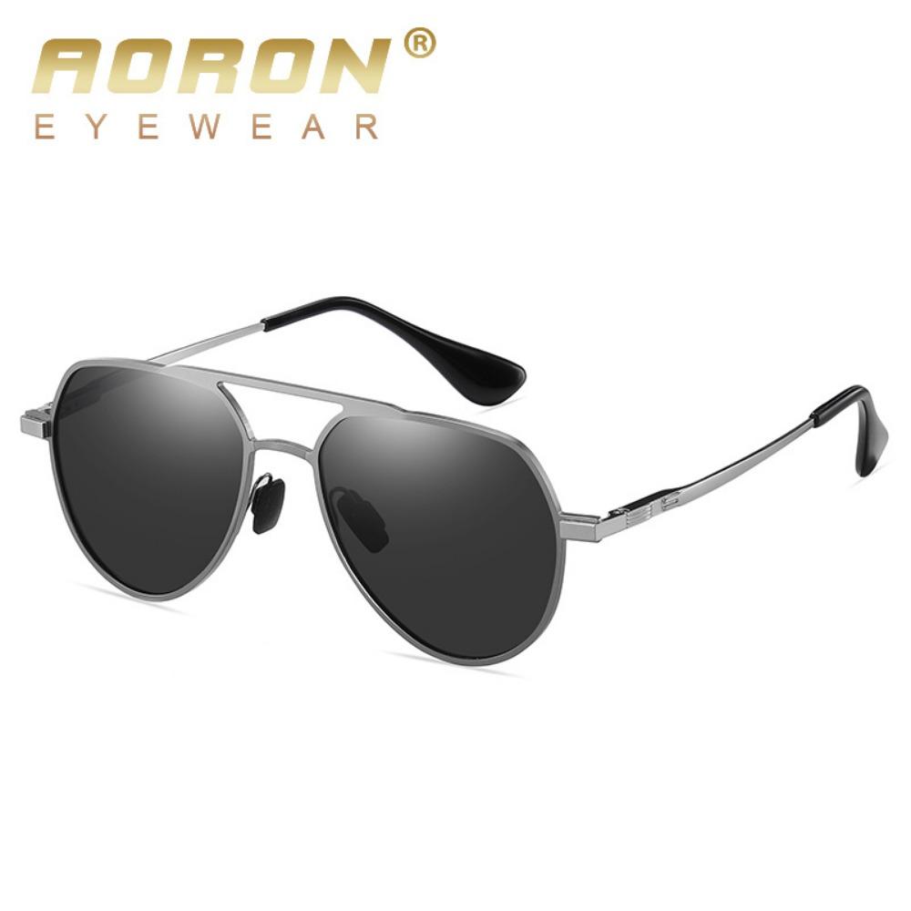 aoron Driver Driving Sunglasses Men's Metal Polarized Sunglasses Driving Color-changing Glasses