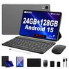 Android 15 Tablet S50 24GB 128GB 2TB Thin and 8000mAh Widevine L1 Incell IPS 5G GMS Wireless Split and Protective Case Perfect for Work and Kids