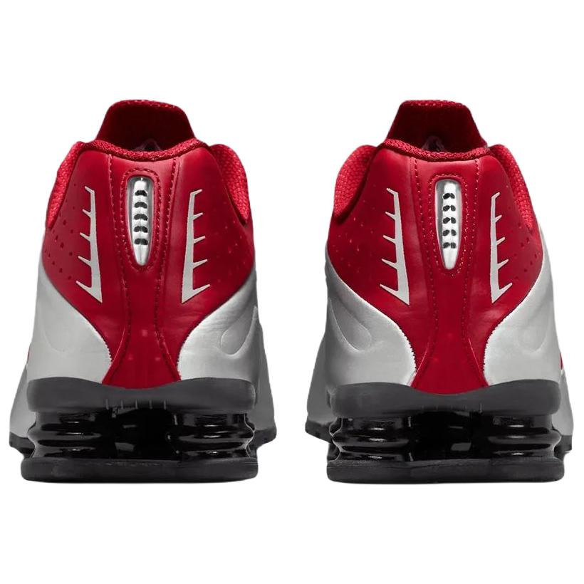 Nike Shox R4 Breathable Running Shoes Men's Silver Red HQ1988-009