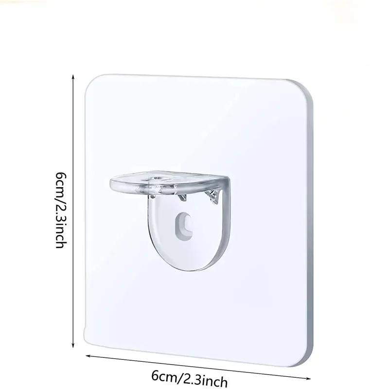 4/10 pezzi Staffe Divisorie per Armadio Staffe Divisorie Adesive Non Segnanti per Armadietti da Cucina Staffe di Supporto per Strati Anti-Scivolamento Laterale