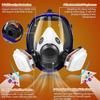 Full Face Respirator Mask with Filters, Anti-Fog Anti-Gas Anti-Dust Respirator, Gas Mask for Painting Spraying