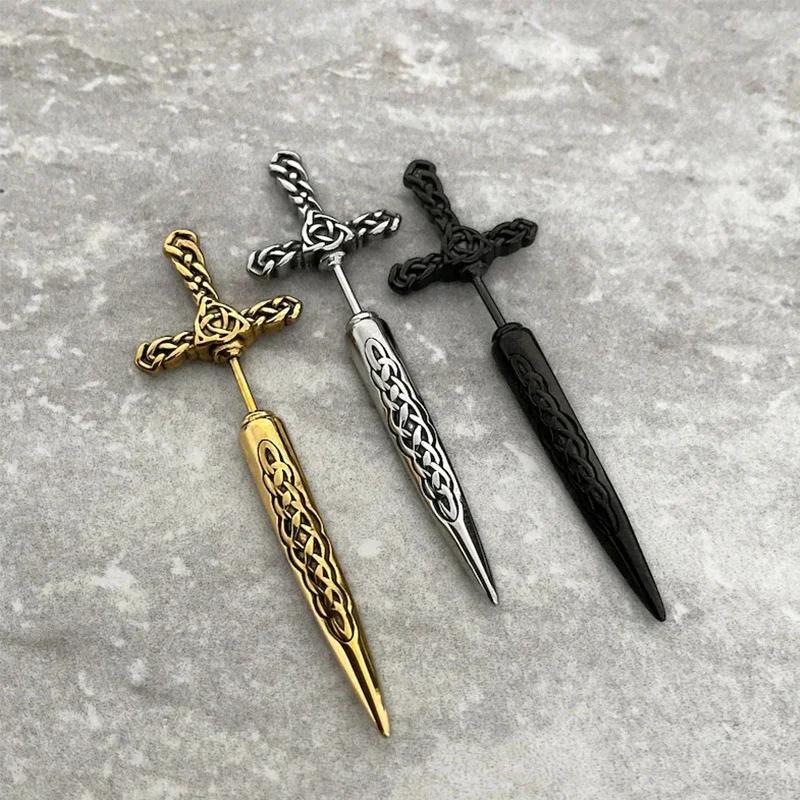 Orecchini Punk Spada Gotica Kinitial Piercing per Donna&Uomo Orecchino a Lobo Orecchio con Motivo Goth Pugnale Gioielli