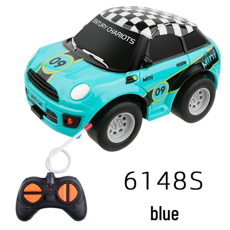 Cartoon Police Car Toy: Electric Remote-Controlled, Four-Way Movement, Cute and Fun Gift for Kids